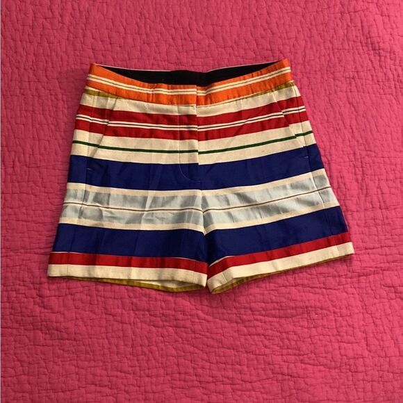 Stella McCartney Colorful Striped Women's Shorts, US2 - Picture 3 of 9
